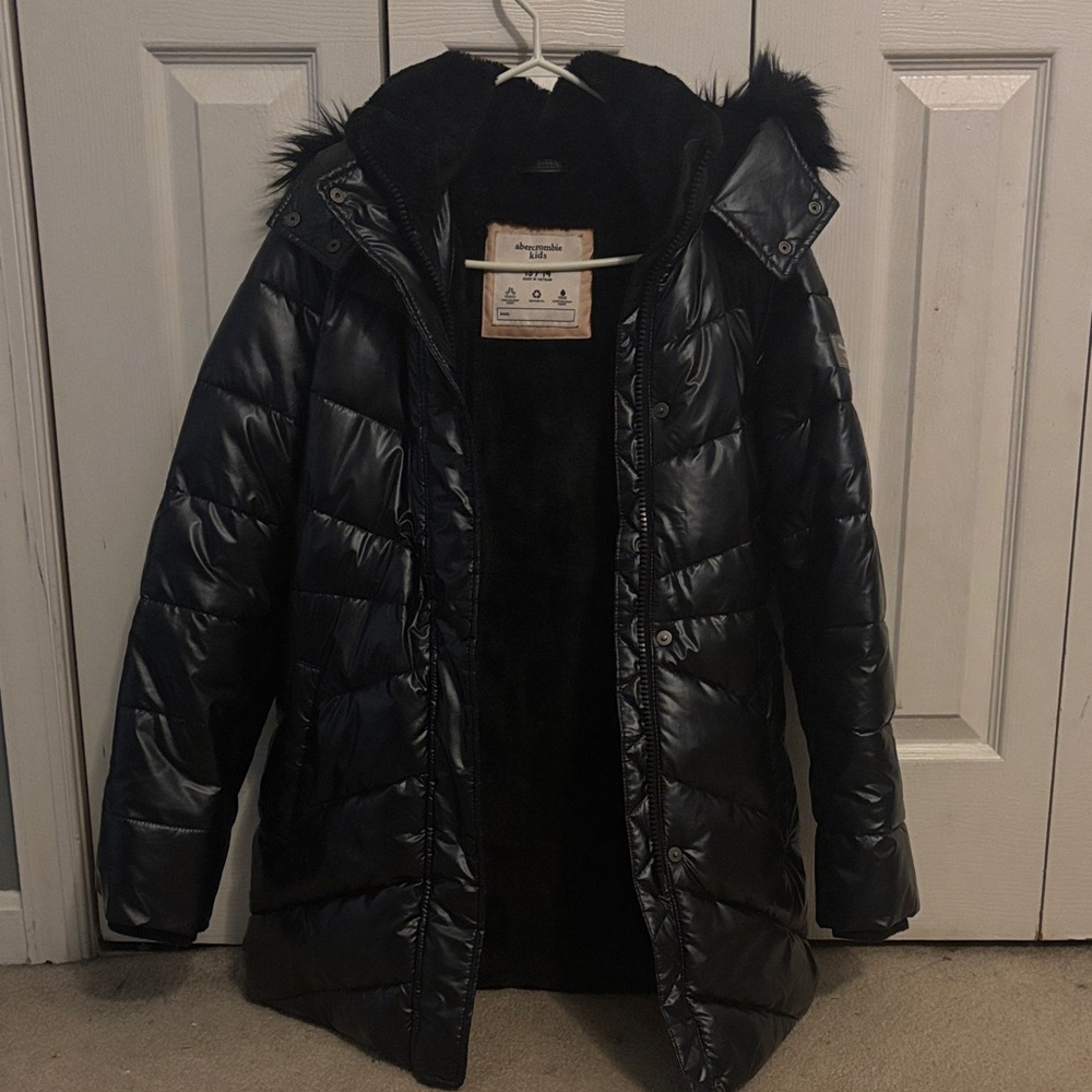 Abercrombie & Fitch Black Puffer Coat